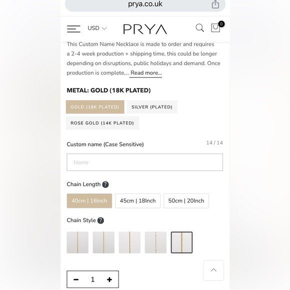 18k gold plated Custom Warrior Necklace - Picture 7 of 7